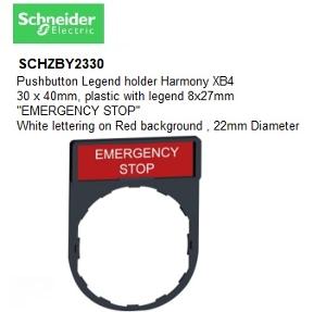 LEGEND PLATE EMERGENCY STOP 30X40MM RED LEGEND PLATE EMERGENCY STOP 30X40MM RED