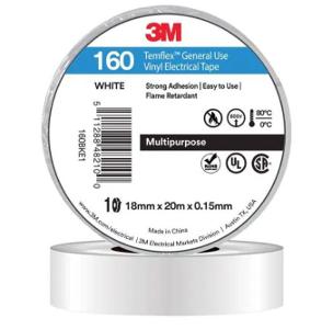 TEMFLEX 160 INSUL TAPE 18MM X 20M WHITE TEMFLEX 160 INSUL TAPE 18MM X 20M WHITE