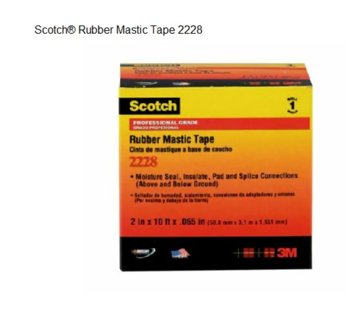 RUBBER MASTIC TAPE 50mm X 3M BLACK