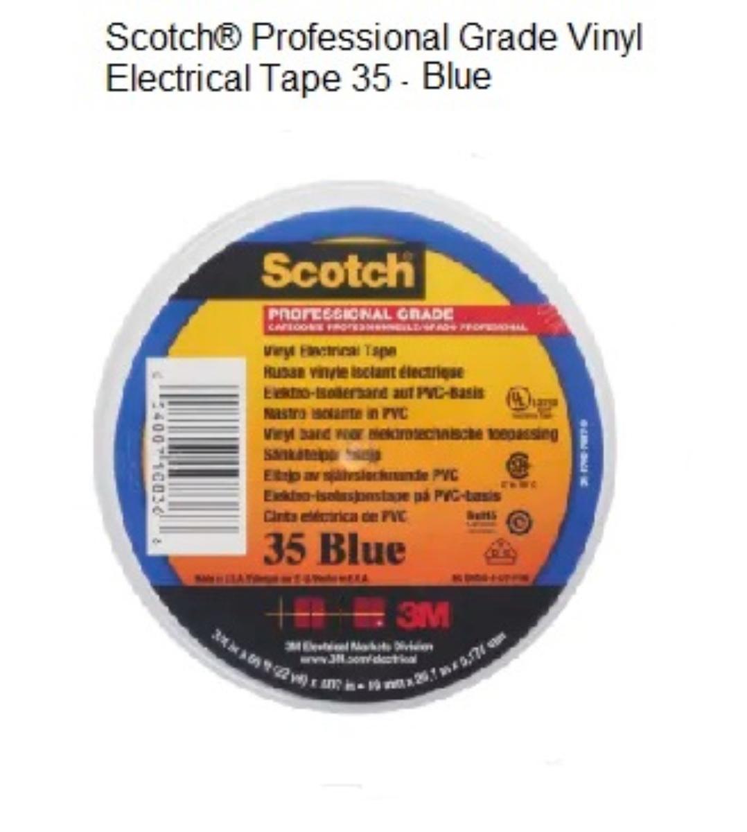 VINYL INSULATION TAPE BLUE 19mm X 20M