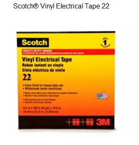 3M 22 HD VINYL ELECT TAPE 24mm X 33M BLK