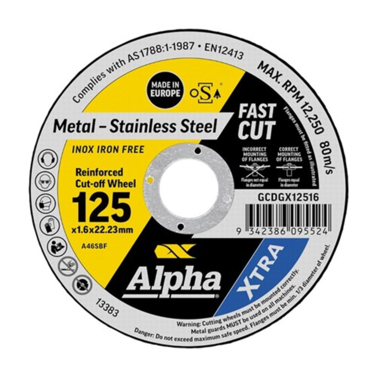 S/S CUTTING DISC 125mm X 1.6mm