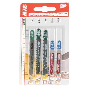 ASSORTMENT JIG SAW BLADES EURO SHANK (X5 ASSORTMENT JIG SAW BLADES EURO SHANK (X5