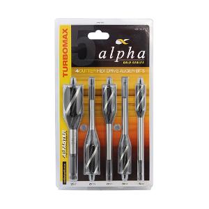 HEX SHAFT AUGER BIT SET 4 CUTTER 5PCE HEX SHAFT AUGER BIT SET 4 CUTTER 5PCE