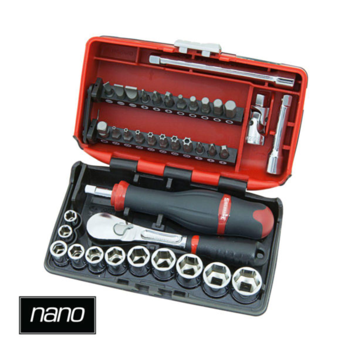 SOCKET SET NANO 1/4IN DRIVE 38PCE