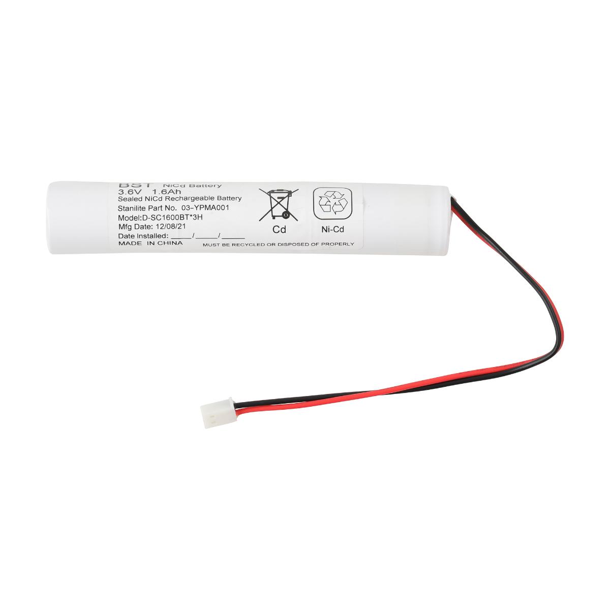 BATTERY PK 3CELL NICAD SUB C 3.6V 1.6AH
