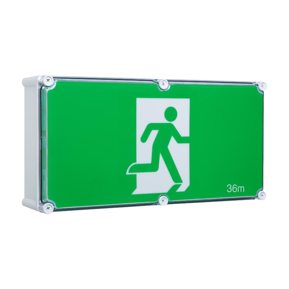 NEXUS RF LED EMERG W/P EXIT JUMBO PICTO