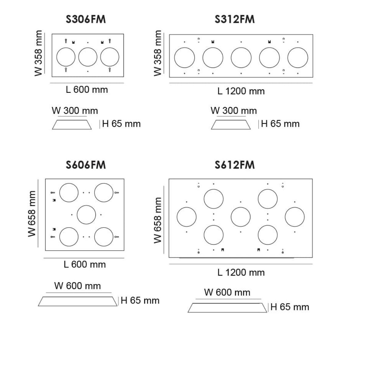 LED PANEL SURFACE MOUNT FRAME 1200X300