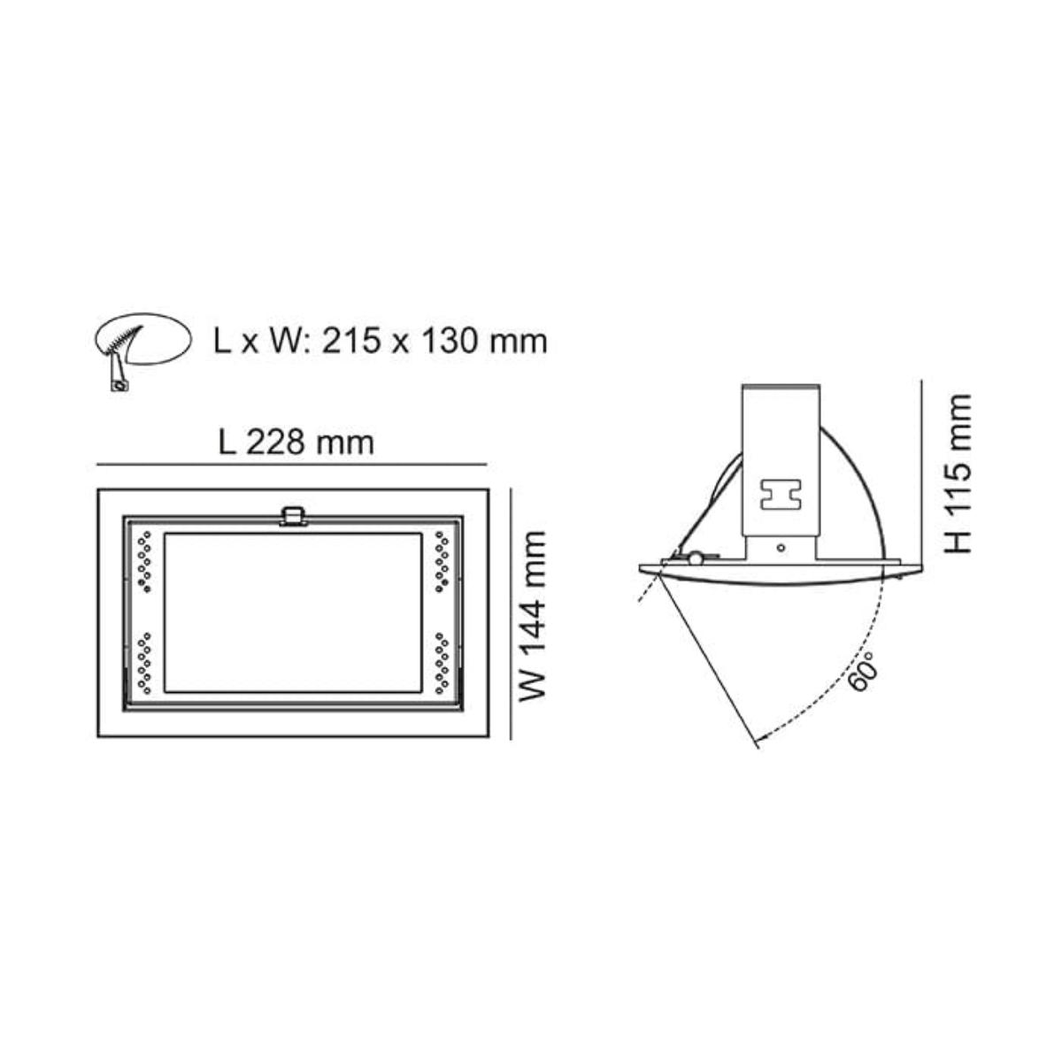 LED D/LIGHT ALBANY RECTANG 28/36W CCT WH