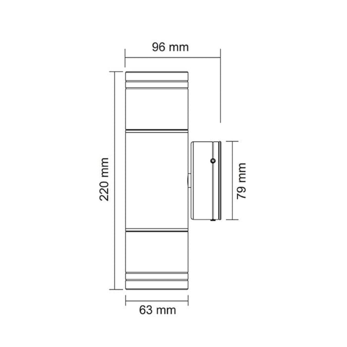 LED WALL LIGHT BONDI UP/DN 2X4W GU10 CTC