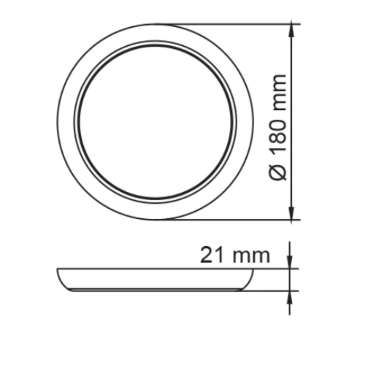 LED OYSTER FRISBEE 8/12W CCT 180MM O/D