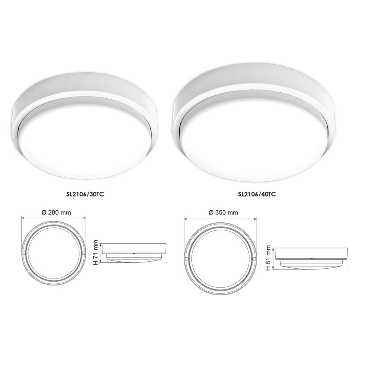 LED OYSTER BENNY 10W CCT 220MM O/D