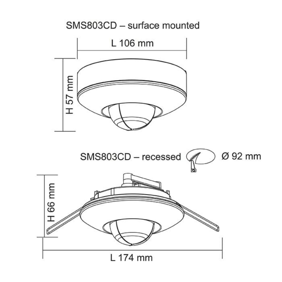 PIR SENSOR 600W 360 DEG. WHITE