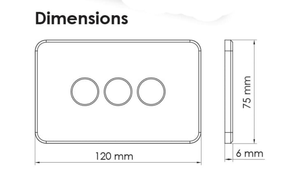 PIXIE AMBIENCE FACE PLATE 1G GLOSS WHITE
