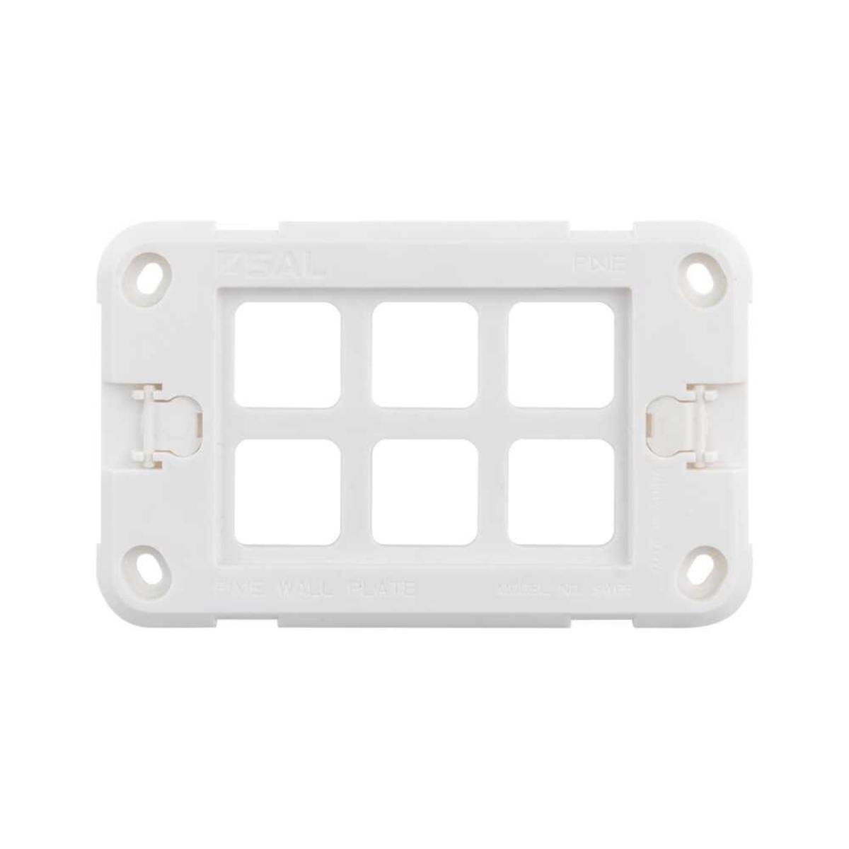 PIXIE WALL PLATE 6G GRID ASSY ONLY WHITE