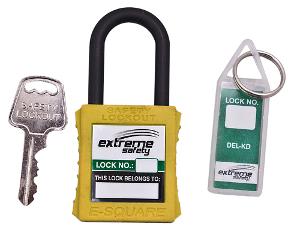 DIELECTRIC PADLOCK NYLON YELLOW