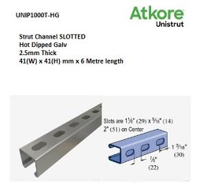 STRUT SLOTTED 41X41mm HDG 6M STRUT SLOTTED 41X41mm HDG 6M