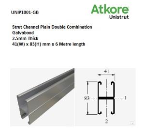 STRUT PLAIN DBL 41 x 41mm HDG 6M STRUT PLAIN DBL 41 x 41mm HDG 6M