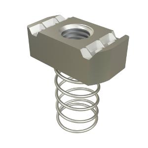 SPRING NUT CHANNEL W/SPRING M8 ST/STEEL SPRING NUT CHANNEL W/SPRING M8 ST/STEEL
