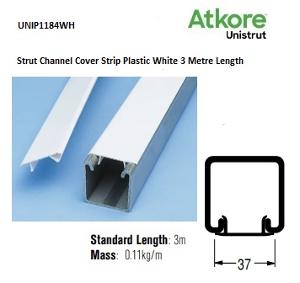 PVC COVER CLOSURE STRIP 3MTR WHITE