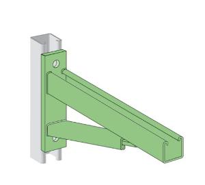 CANTILEVER BRACKET BRACED 470MM 2H HDG CANTILEVER BRACKET BRACED 470MM 2H HDG