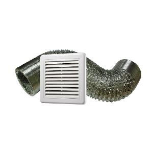 DUCTING KIT 3M 100MM ALUM DUCT+EXT GRILL