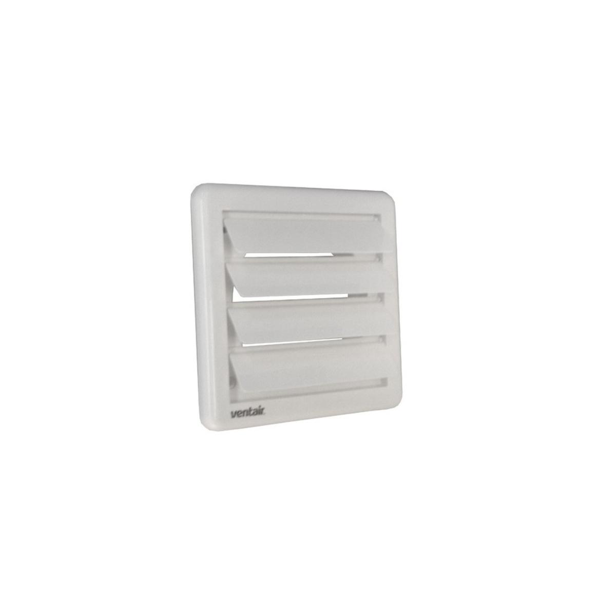 GRAVITY SHUTTER GRILLE SQUARE 125MM WHT