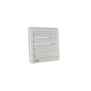 GRAVITY SHUTTER GRILLE SQUARE 125MM WHT