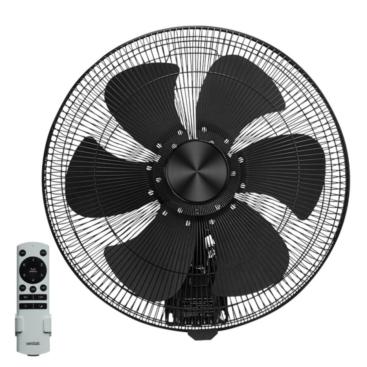 OSCILLATING WALL FAN DC 450MM+REM BLK