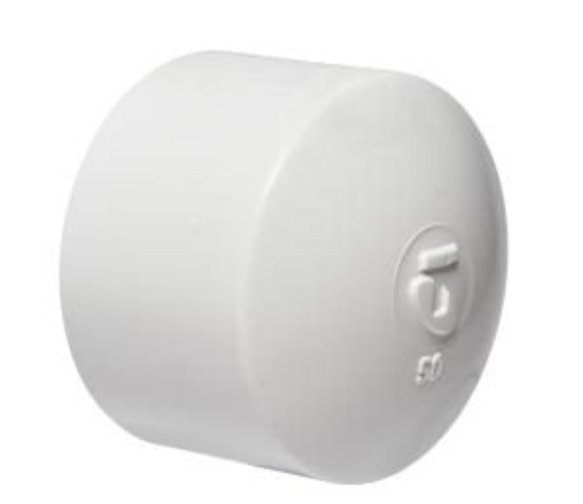 TELSTRA END CAP 20MM 73/58 WHITE