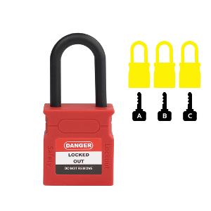 KEYED PADLOCK NYLON SHANK 38MM RED KEYED PADLOCK NYLON SHANK 38MM RED