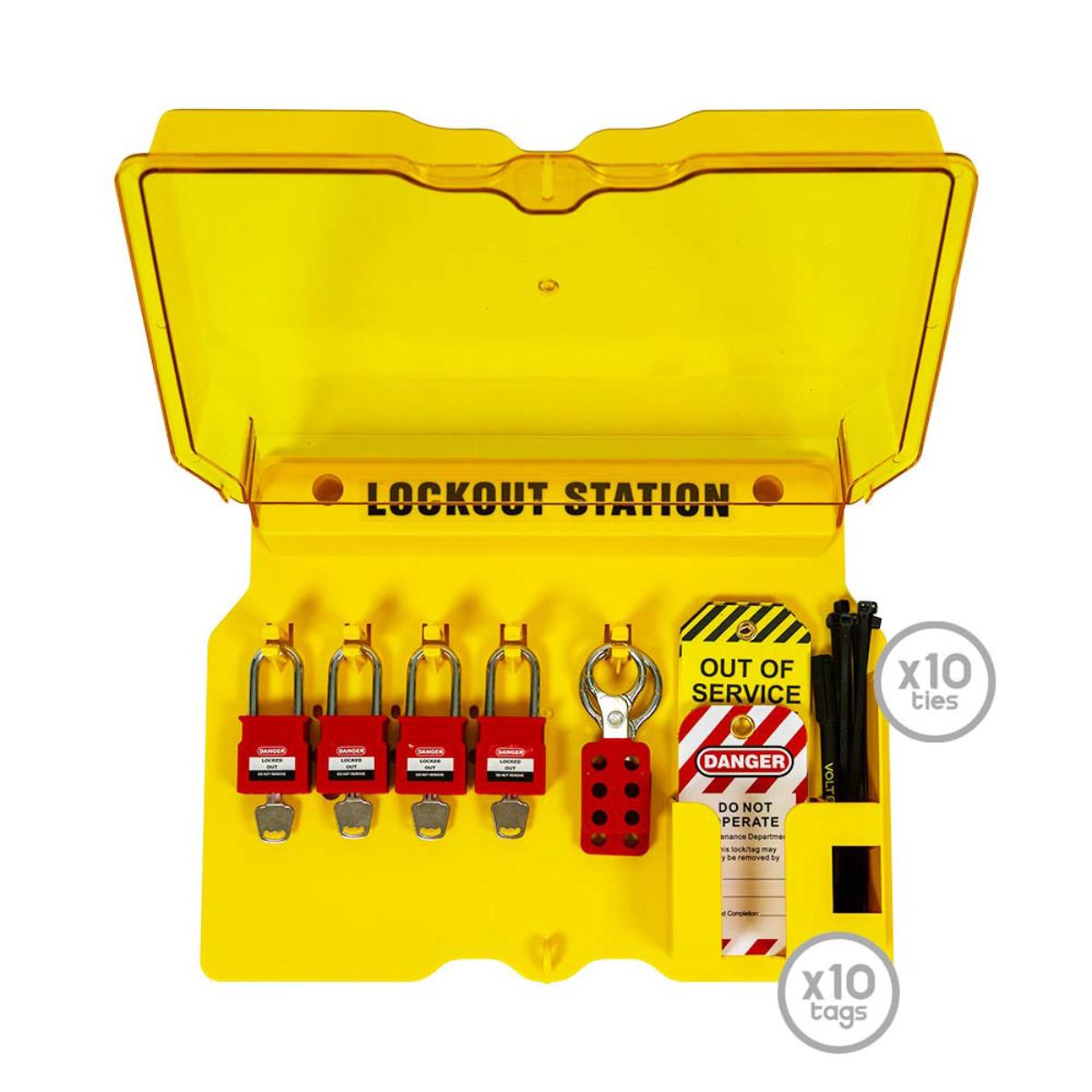 WALL MOUNTED LOCKOUT STATION WITH LID 4
