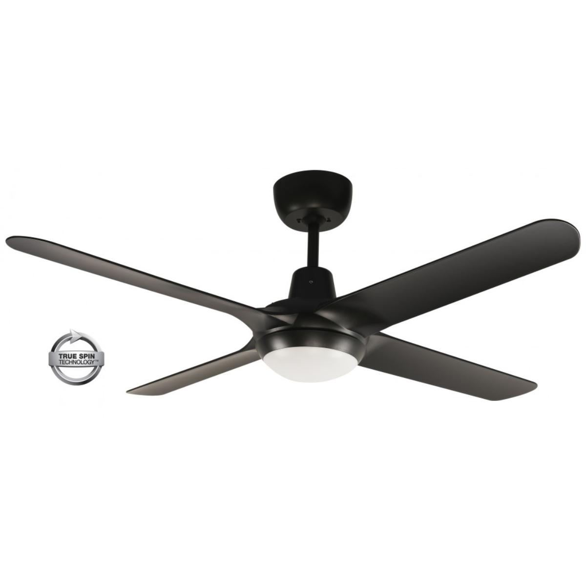 C/FAN SPYDA 50IN 1250MM 4BL AC+LED BLACK