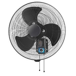 OSCILLATING WALL FAN 450MM PULL CORD BLK