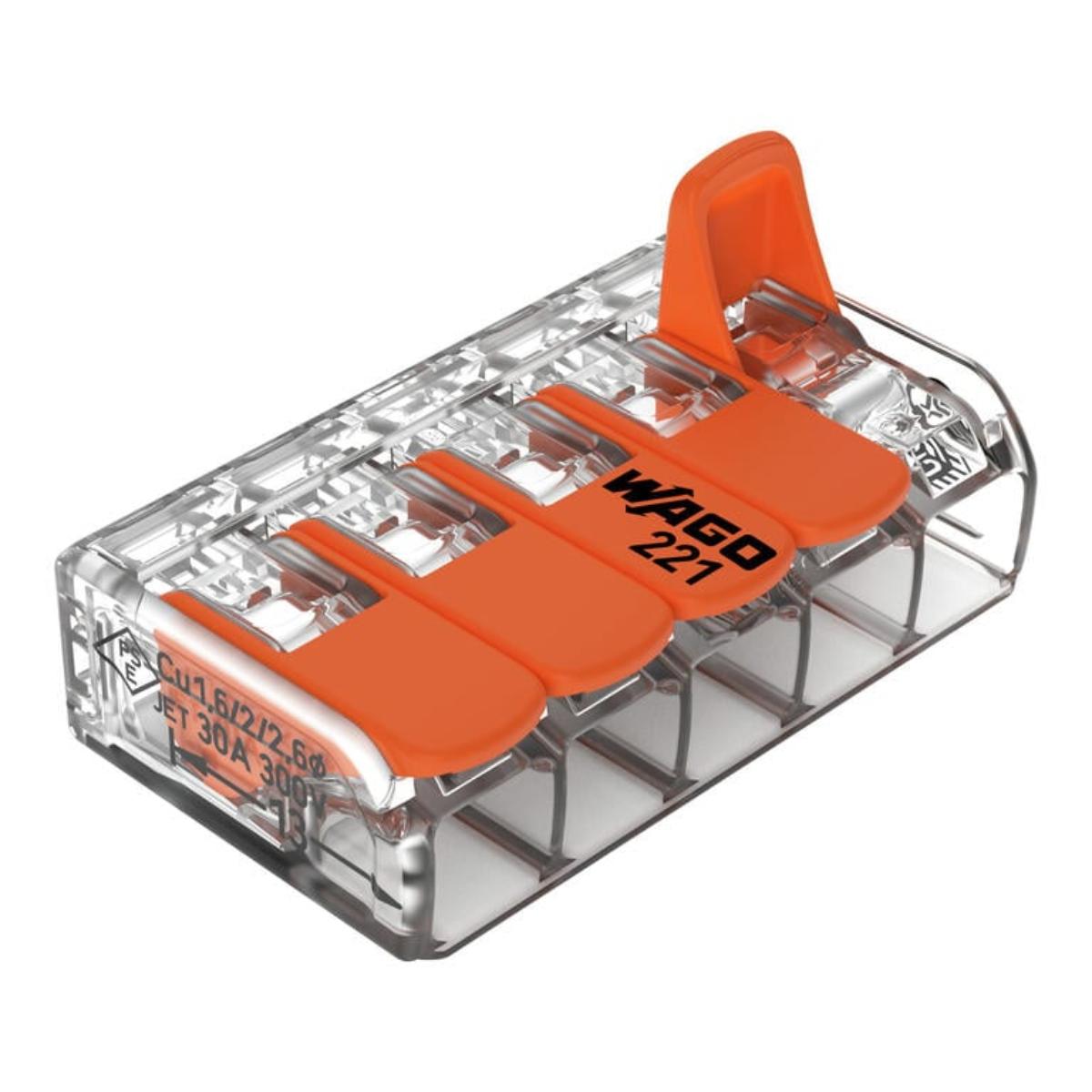 5-WIRE CONNECTOR 6MM 41A 15PCE BOX