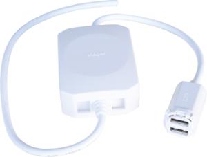 USB MECHANISM 2 X 2.1A MATT WHITE