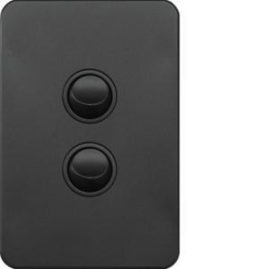 SILHOUETTE SWITCH 16A 2WAY 2G VERT M/BLK