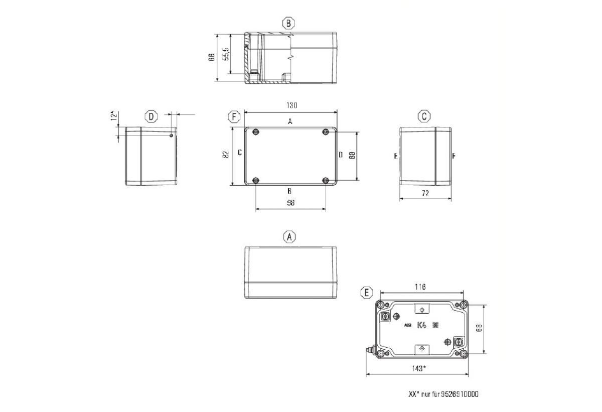 TERMINAL BOX K4 (CZ) 82X130X72MM