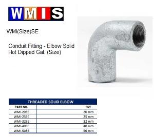 SOLID ELBOW GALVANISED 25MM