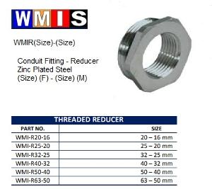 REDUCER ZINC PLATED 25 MALE-20MM FEMALE