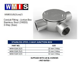 JUNCTION BOX STAINLESS STEEL 20MM 4 WAY