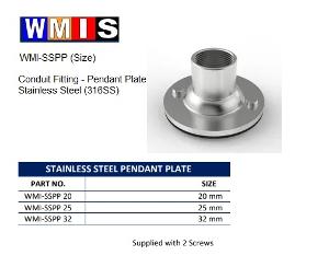 PENDANT PLATE STAINLESS STEEL 20MM IP67