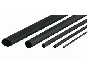 HEATSHRINK THIN WALL 2.4MM BLACK 1.2MTR