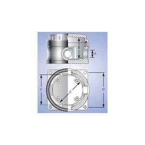 JUNCTION BOX SIZE2 25MM 3WAY BOTTOM ENT