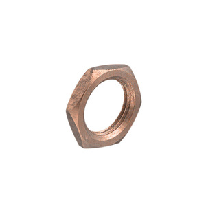 HEX LOCKNUT BRASS 3/8IN