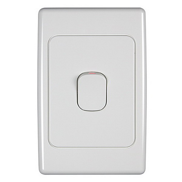 2000 COOKER SWITCH + NEON 45A S/P WHITE