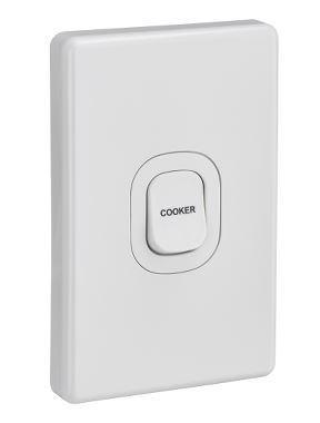 C2000 COOKER SWITCH VERT 45A S/P WHITE