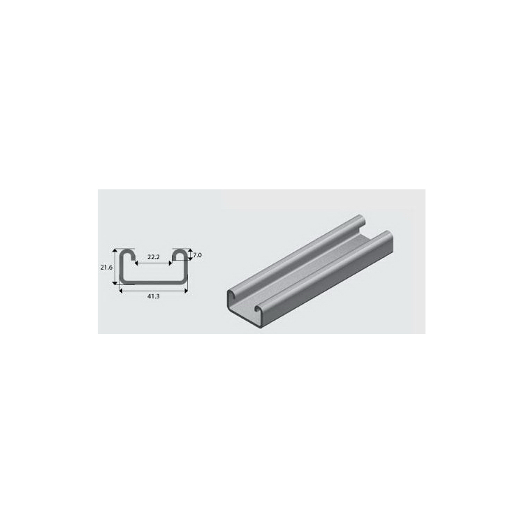 STRUT PLAIN 41X21X2.5MM HDG 6M