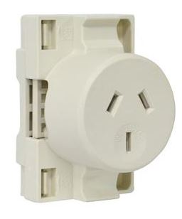 QUICK CONNECT PLUG BASE 10A 3PIN WHITE