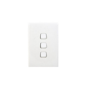 SWITCH LINEA 3 GANG 10A VERTICAL WHITE